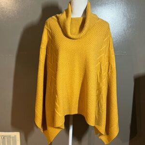 Simple Mustard Cowl Neck Sweater